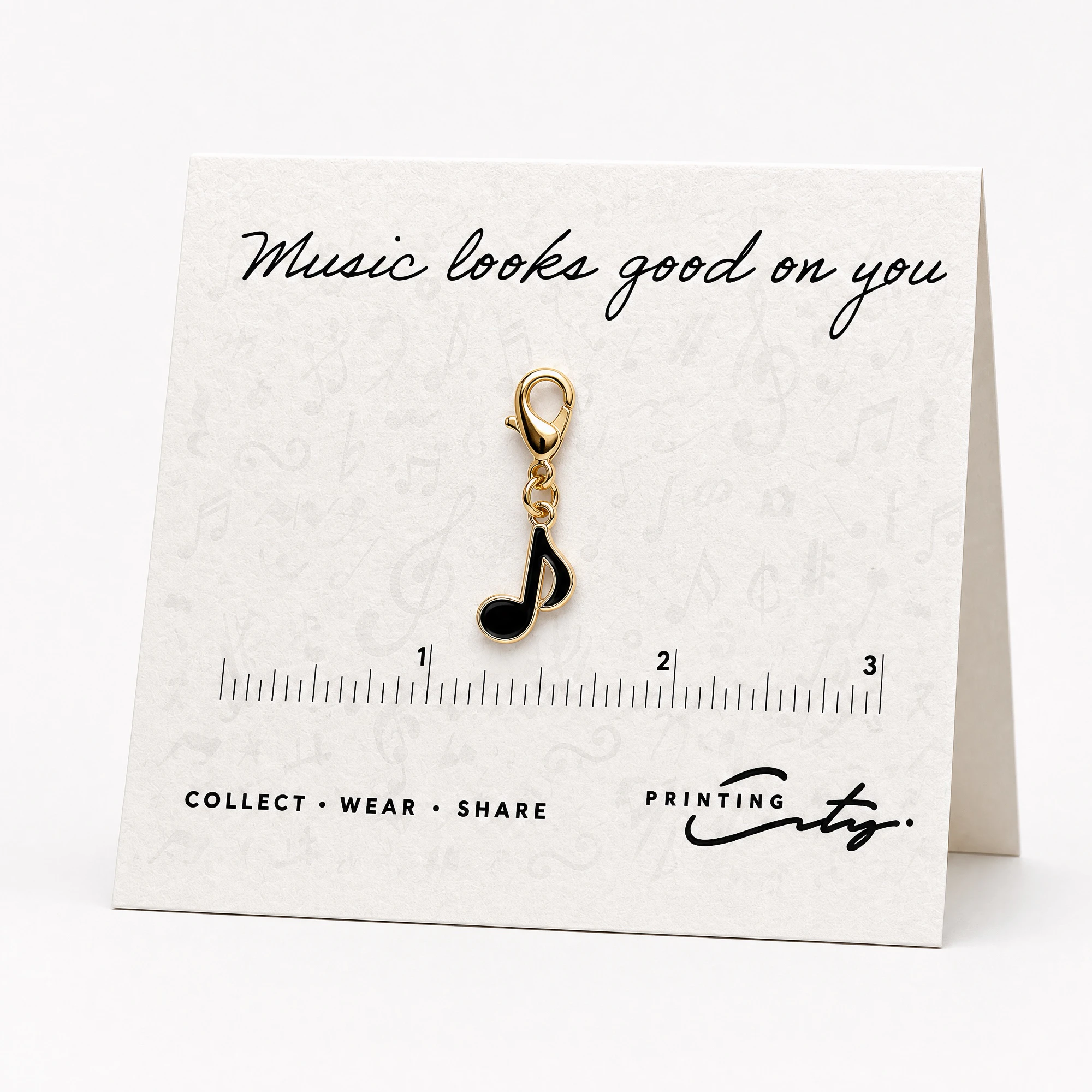 Black Music Note Charm - Image 2
